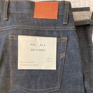 NWT Raw Denim, Billy Reid Selvedge Jeans